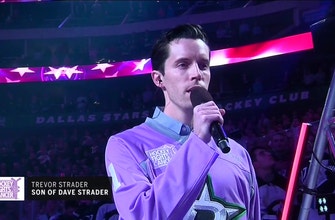Dave Strader's son, Trevor, sings National Anthem on Hockey Fights Cancer night