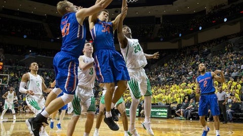 Broncos' half court shot ends Ducks' 46-game home win streak