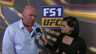 Dana White talks with the UFC on FOX crew after the fights | UFC 220
