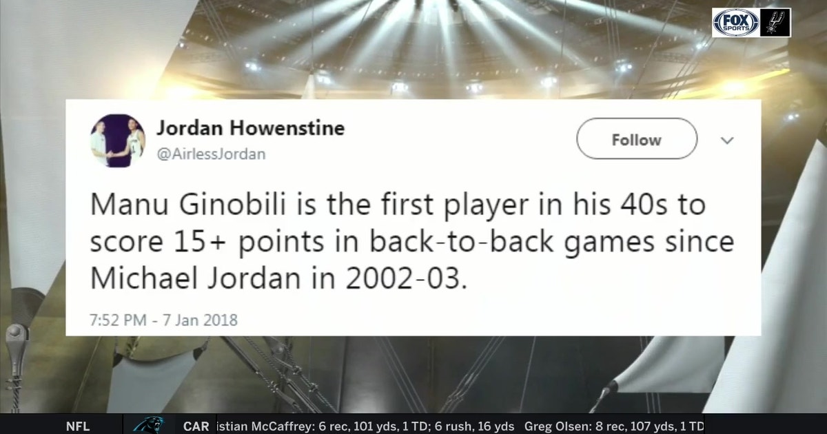 Manu Ginobili Reaches Milestones At Age 40 Spurs Live Fox Sports