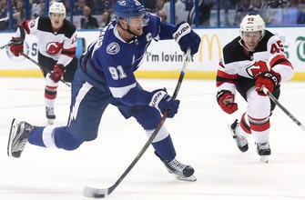Lightning rack up shots, can't get enough by Eddie Lack in home loss to Devils