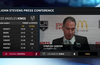 LA Kings Live: Coach John Stevens ‘They’re a tough opponent. I thought it’s an important win for us and the guys dug deep to make it happen!’