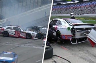 
					Brandon Jones wrecks in Texas, loses rear bumper | 2018 NASCAR XFINITY SERIES | FOX NASCAR
				