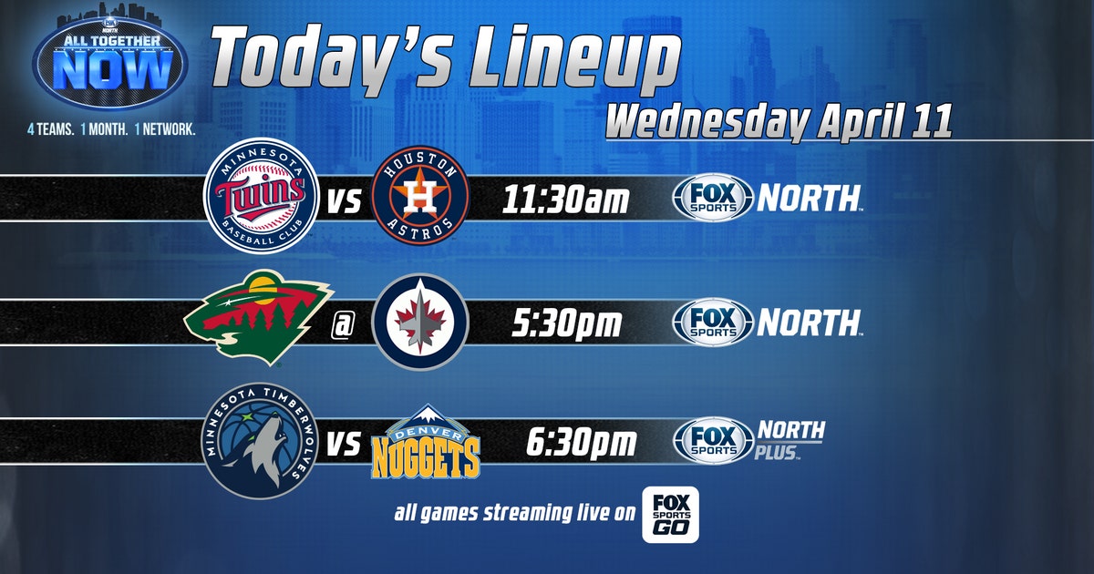 3 big games on FOX Sports North on Wednesday #AllTogetherNow