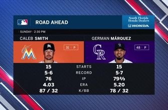 
					Marlins can finish off trip with series win over Rockies
				