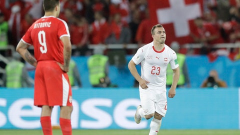 Swiss stun Serbs in comeback win, Latest Football News Swiss stun Serbs in comeback win, Latest Football News