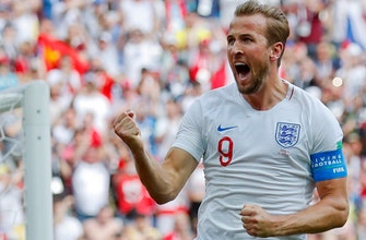 
					Kane hat trick in 6-1 rout of Panama puts England in last 16
				