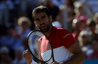 
					Cilic saves match point v Djokovic to win Queen’s Club final
				
