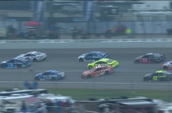 Daniel Suarez hits Paul Menard, spins out early in Stage 2 | 2018 MICHIGAN | FOX NASCAR