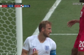 
					Harry Kane scores his second penalty, England scores 5 first-half goals
				