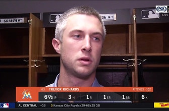 
					Trevor Richards says he felt good with his command and pitches
				