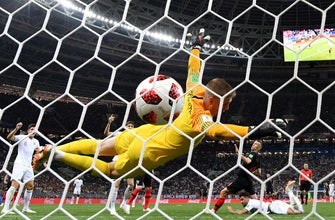 
					Watch an alternate angle of Croatia's equalizer against England
				