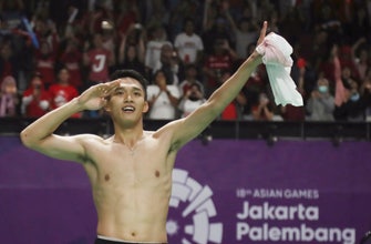 
					Indonesia gets badminton golds; Taiwan wins women's singles
				
