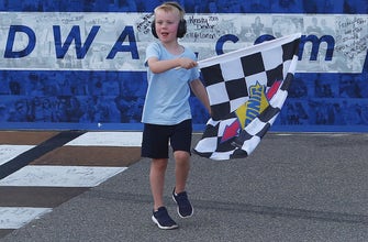 Here's all the celebrating Keelan Harvick got to do with his dad Kevin in Michigan