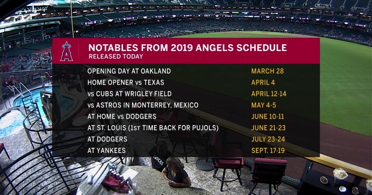 Angels release 2019 season schedule | FOX Sports