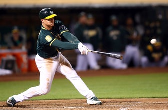 
					Lowrie drives in 4 to back Manaea, A’s hold off Mariners 7-6
				