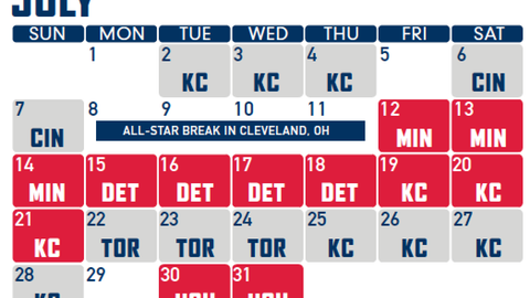 Cleveland Indians 2019 MLB regular season schedule