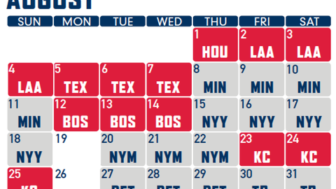 Cleveland Indians 2019 MLB regular season schedule