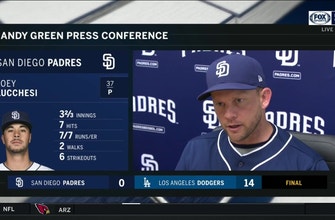 
					Padres skipper Andy Green discusses Joey Lucchesi’s tough outing in LA
				