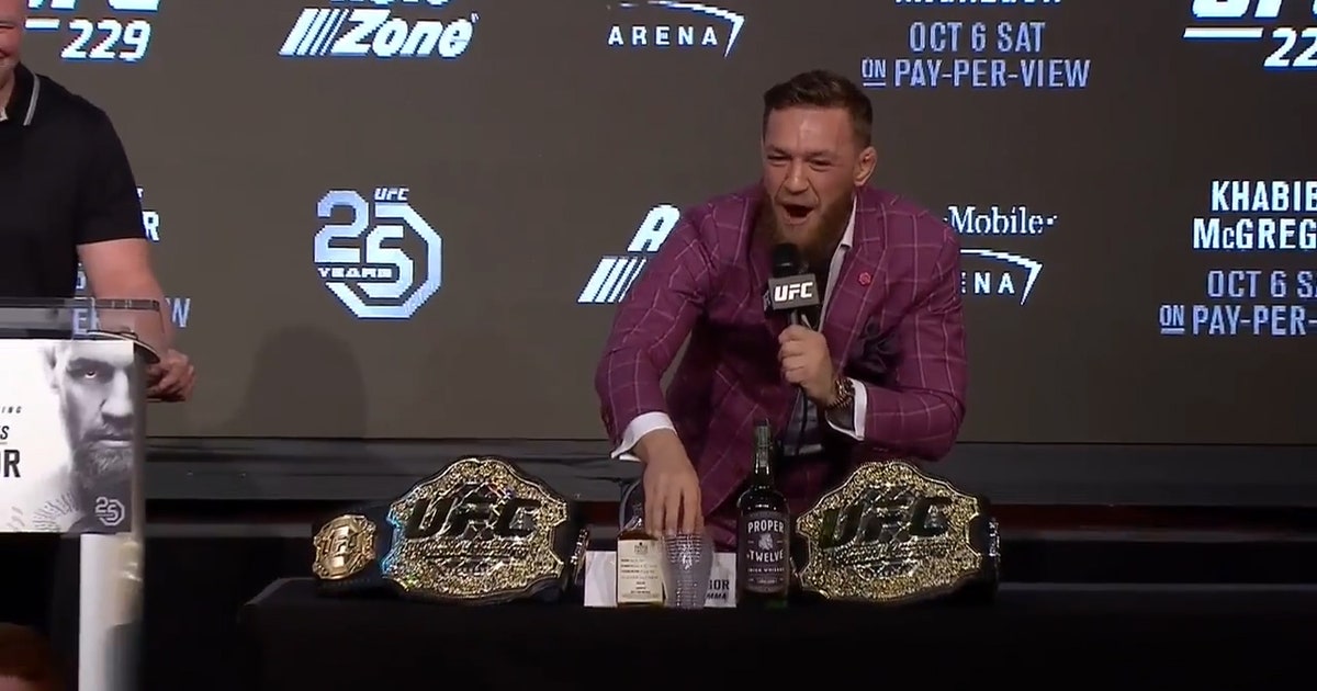 Conor McGregor was in the mood for a drink at Thursday’s press