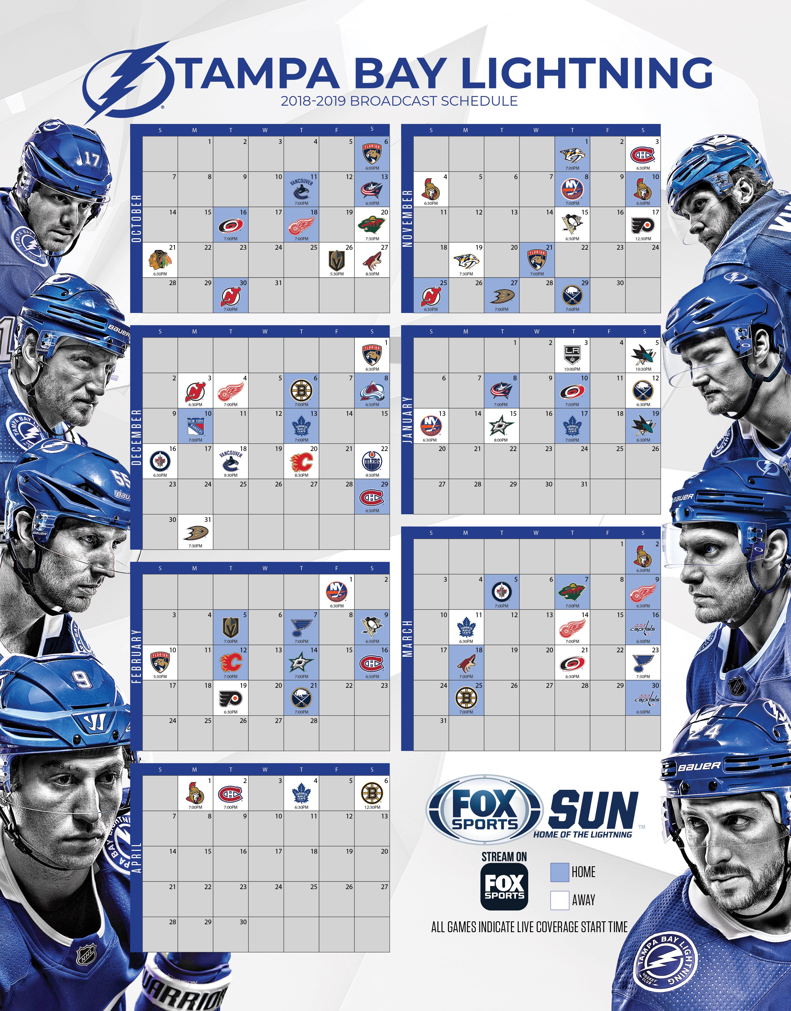 FOX Sports Sun announces Tampa Bay Lightning broadcast schedule for
