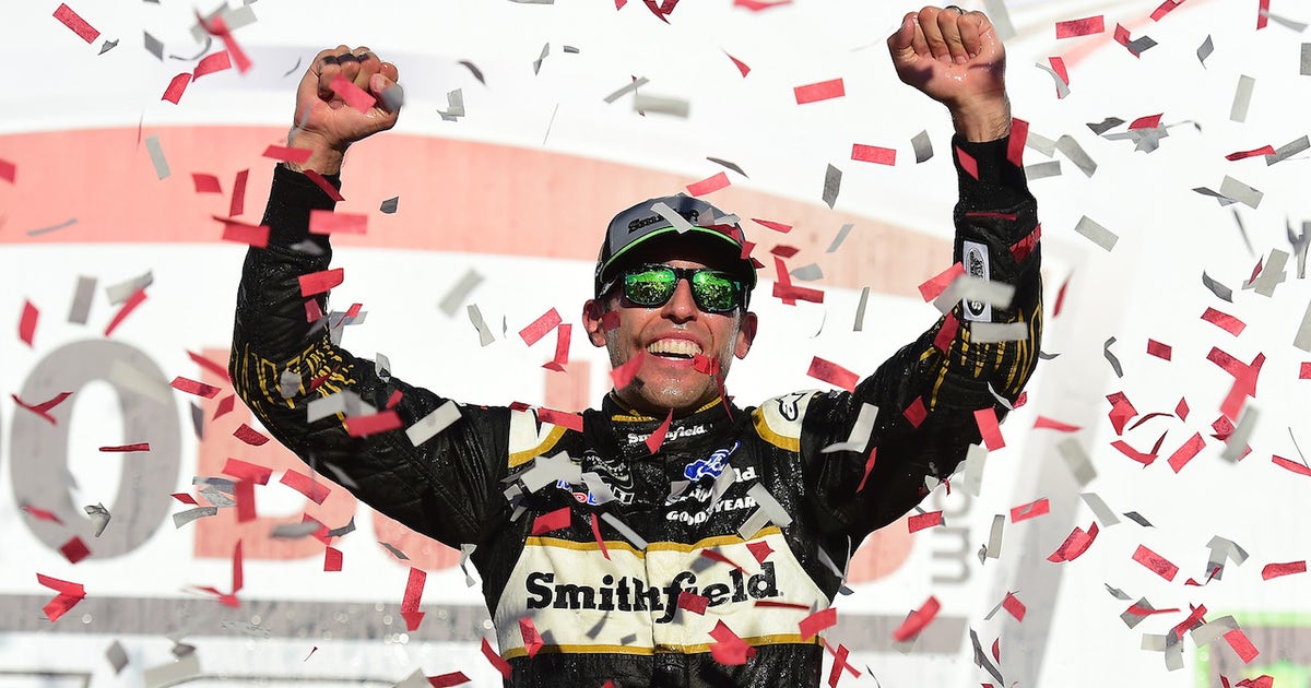 Aric Almirola scores long-awaited victory as Kurt Busch runs out of fuel