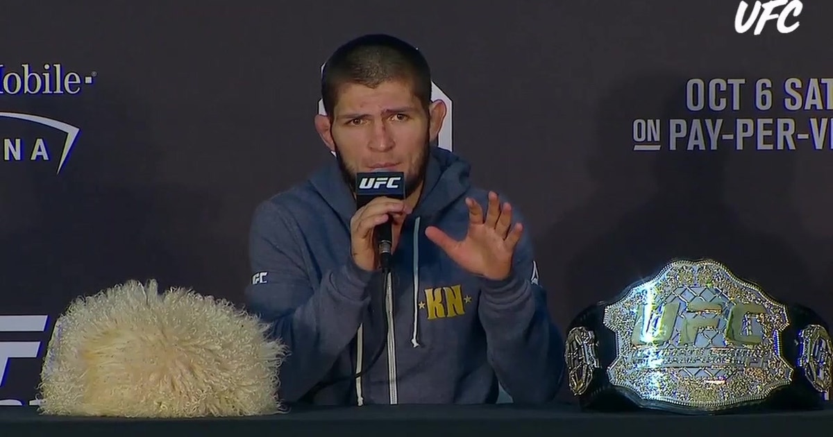Khabib Nurmagomedov Was Both Apologetic And Angry As He Spoke To The Media After Post Fight Brawl At Ufc 229 Fox Sports