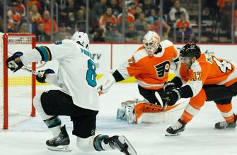 
					Shark Bait: San Jose spoils Flyers’ home opener in 8-2 romp
				