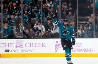 
					Karlsson scores 1st goal with Sharks in 4-0 win over Blues
				