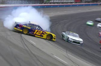 Brad Keselowski’s race ends early in Texas after contact with Justin Haley