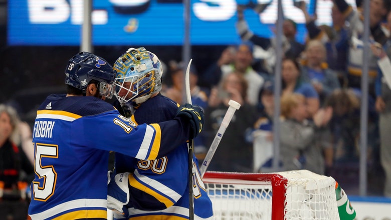 Blues' improbable run continues with first-round win