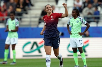
					Norway take an early lead vs. Nigeria on the deflection
				