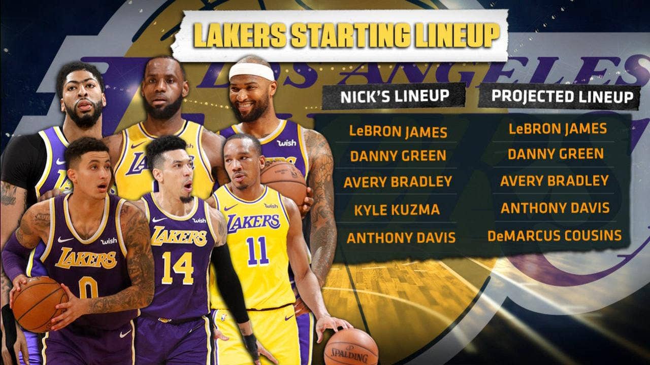 Nick Wright Lays Out The Best Starting Lineup For The Lakers.