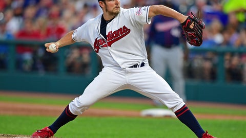 Cleveland Indians starting pitcher Trevor Bauer delivers in the sixth inning of a baseball game against the Minnesota Twins in Cleveland. The Indians bulked up for the playoff race by trading tempe