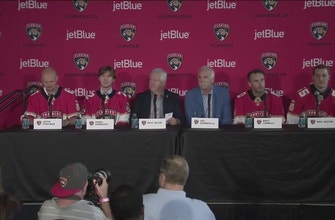 Florida Panthers introduce Sergei Bobrovsky, Anton Stralman, Brett Connolly, Noel Acciara