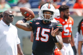 
					Miami's newly crowned starting QB Jarren William preps to open against No. 8 Florida
				