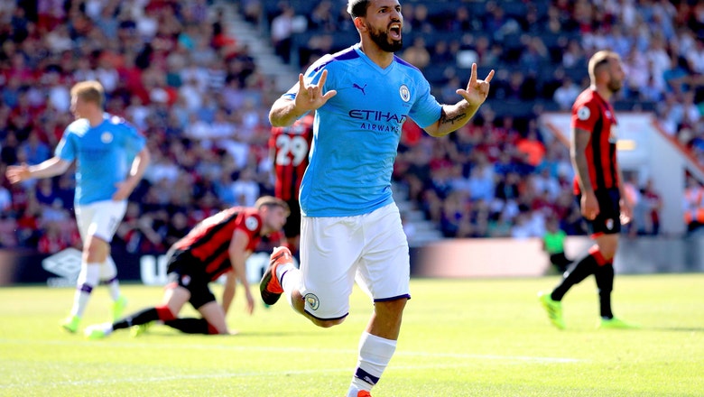 Aguero's double steers Man City to 3-1 win at Bournemouth