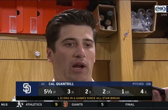 Cal Quantrill gave up the lead early but settled down in win over Rays