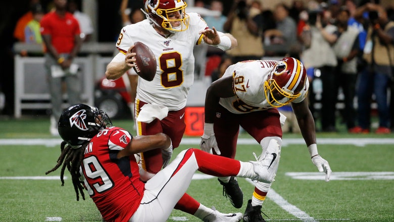 Rookie Haskins leads Redskins past fumbling Falcons, 19-7