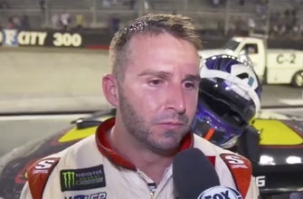 
					An emotional Matt DiBenedetto after his second-place finish at Bristol
				