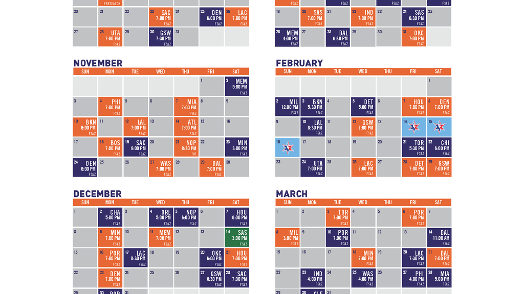 phoenix suns home games