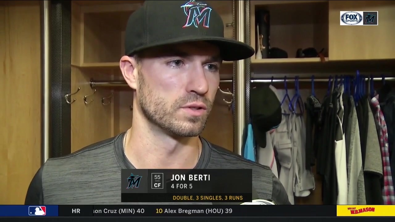 Jon Berti details his 4-5 night at the plate, Marlins’ 8-4 win over ...