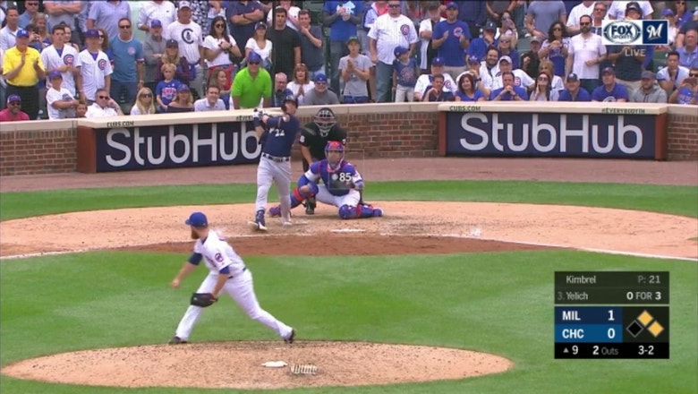 WATCH: Christian Yelich connects on two-out, three-run homer in ninth inning