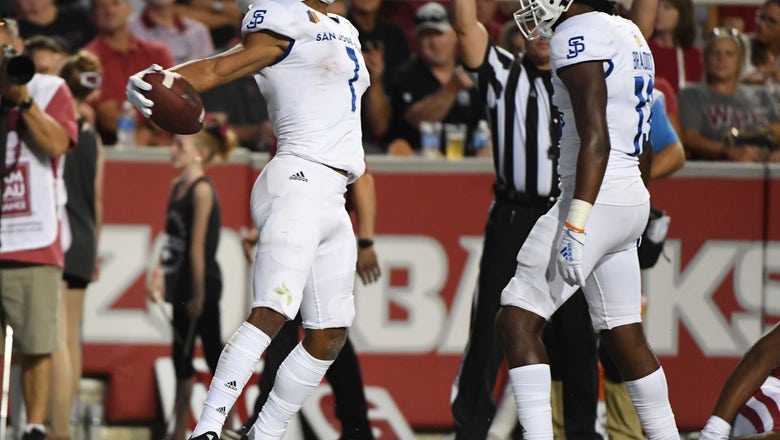 San Jose State upsets Arkansas with late score