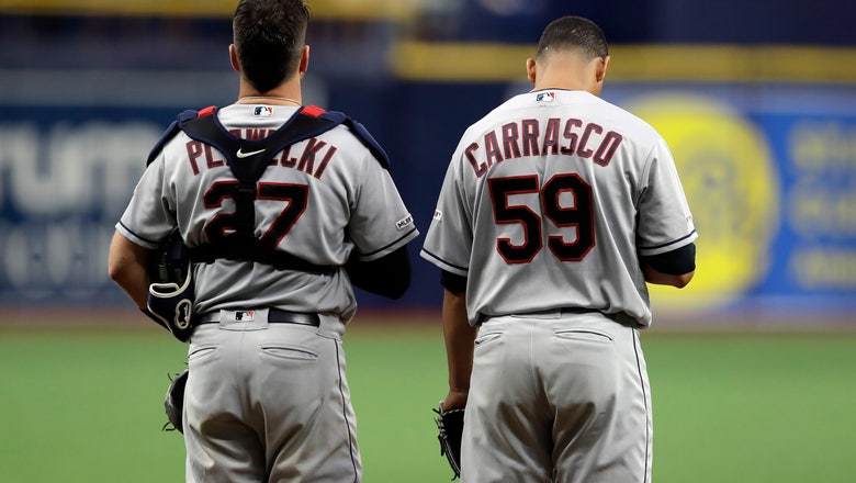 Indians pitcher Carrasco cheered in return from leukemia