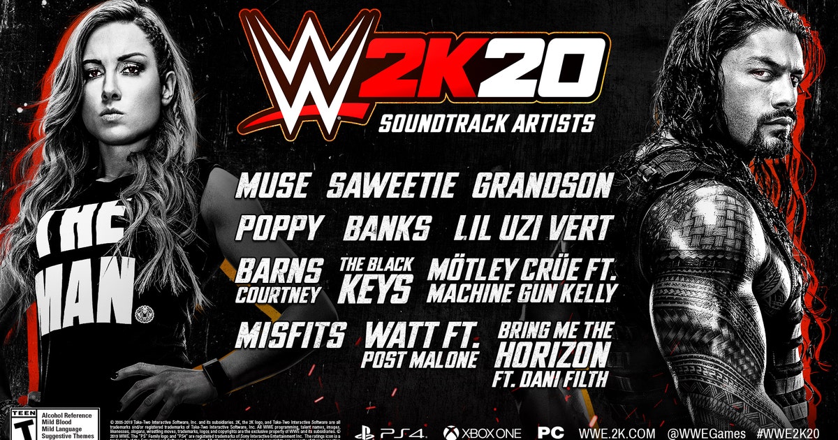 WWE 2K20 soundtrack features Banks, Bring Me The Horizon, Lil Uzi Vert, The Misfits, Poppy and more