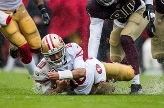 
					49ers shut out Redskins in messy, muddy, rain-drenched game to move to 6-0
				