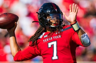 
					Texas Tech records nearly 600 yards of total offense in upset over No. 21 Oklahoma St
				