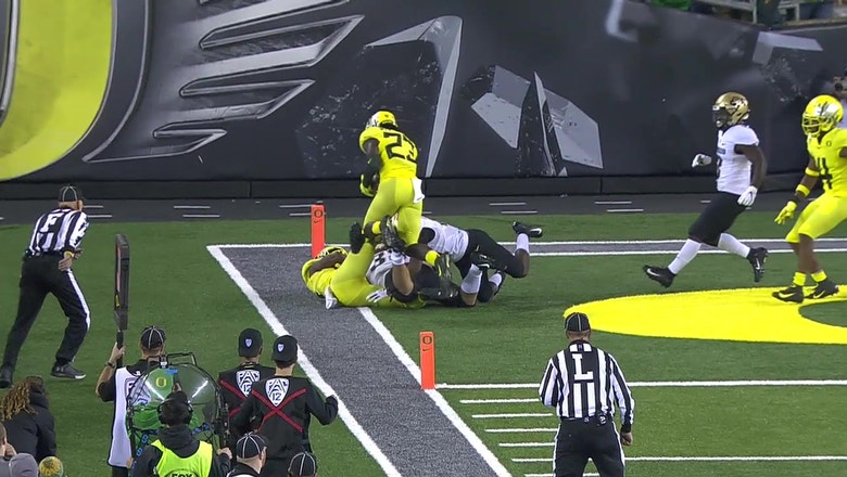 Watch Oregon’s Bryson Young steal away a touchdown with acrobatic interception