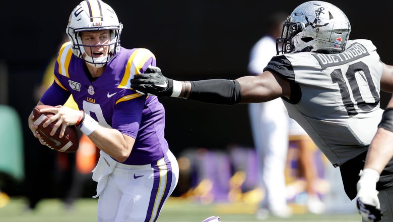 No. 5 LSU aims to outgun up-tempo Utah State